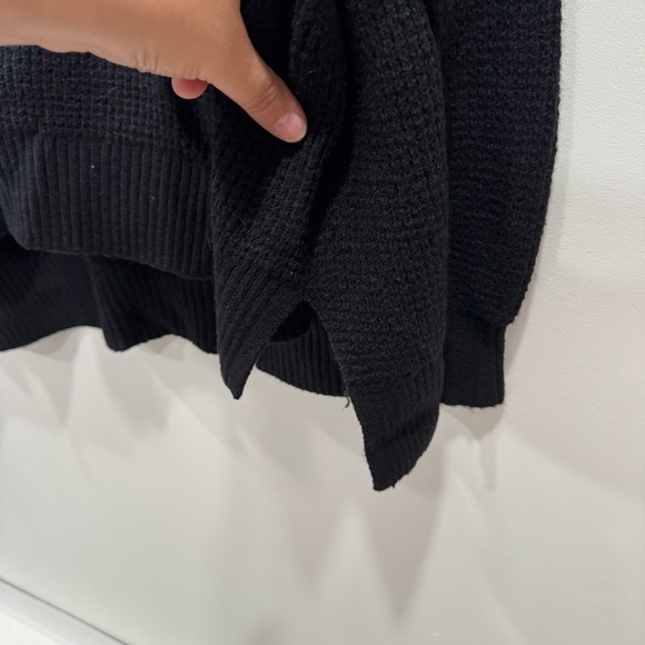 Old Navy Textured Waffle Knit Cowl Neck Sweater Black Size XXL - Picture 9 of 9